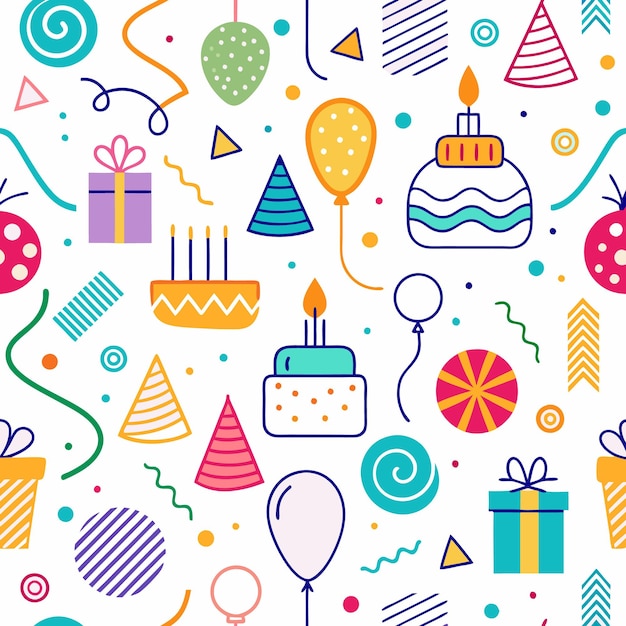 dibujos coloridos con temas de cumpleaños