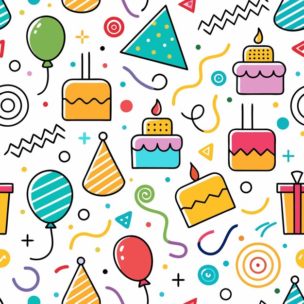 dibujos coloridos con temas de cumpleaños