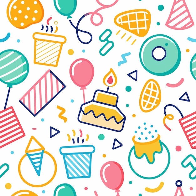 dibujos coloridos con temas de cumpleaños