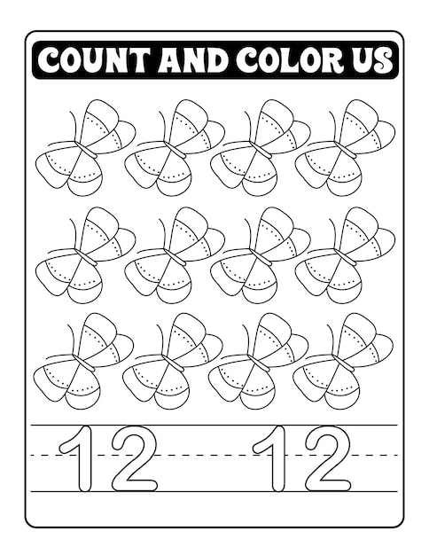 dibujos de contar y numerar para colorear
