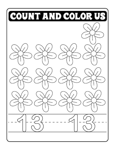 dibujos de contar y numerar para colorear