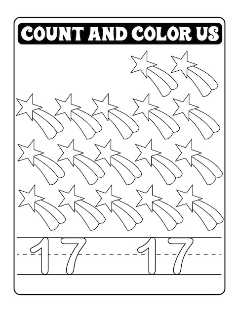 dibujos de contar y numerar para colorear