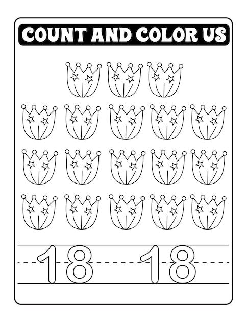 dibujos de contar y numerar para colorear