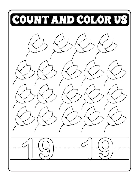 dibujos de contar y numerar para colorear