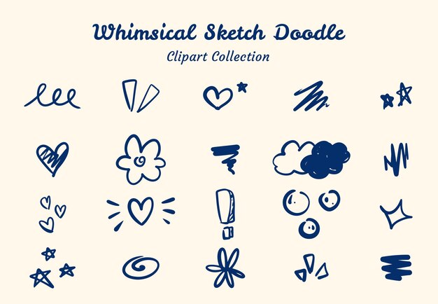Dibujos dibujados a mano dibujos divertidos y lúdicos para proyectos y diseños creativos