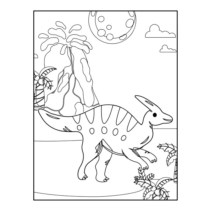 Vector dibujos de dinosaurios para colorear
