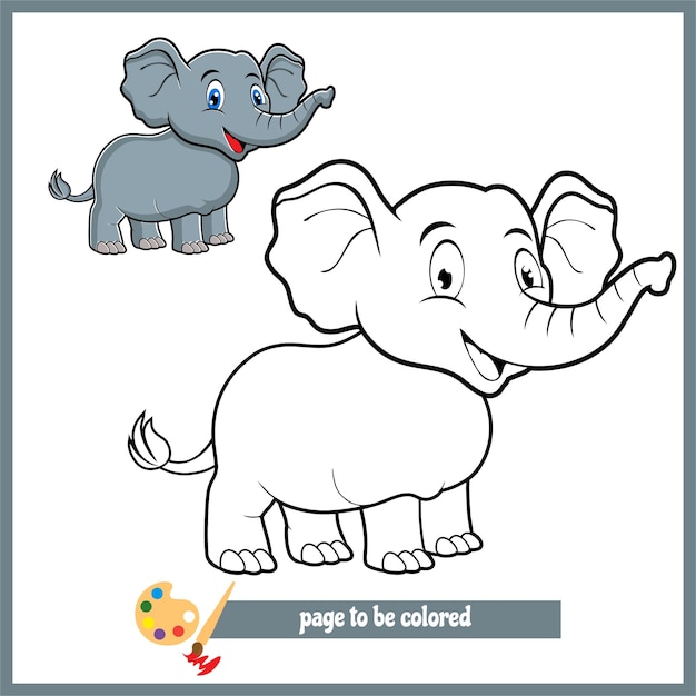 Dibujos de elefantes para colorear 4
