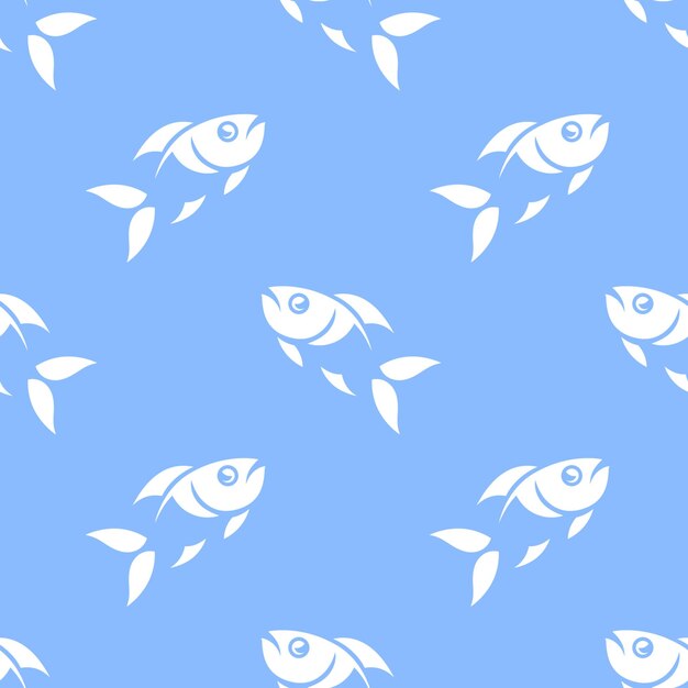 Dibujos estilizados blancos sobre fondo azul