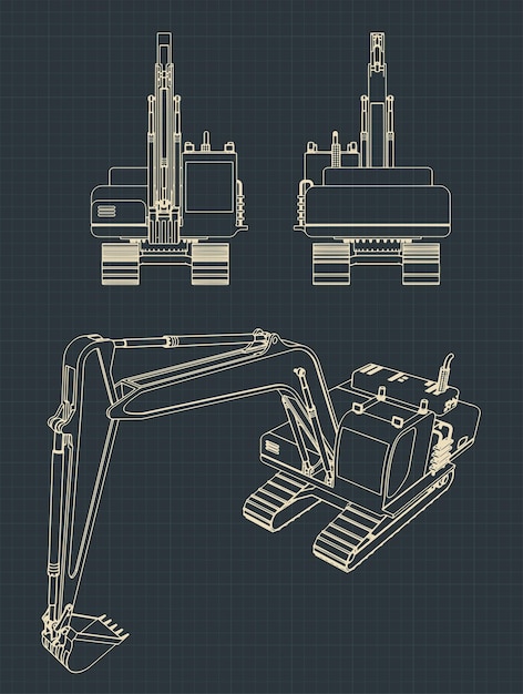 Dibujos de excavadoras pesadas