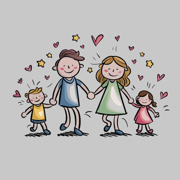 dibujos de la familia