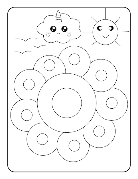 dibujos de flores para colorear para niños