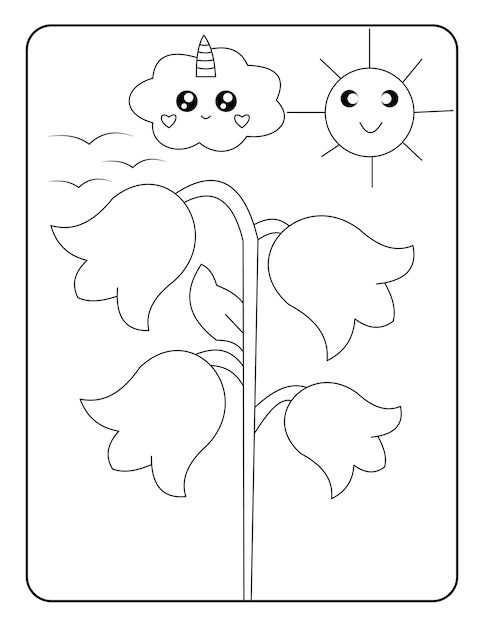 Dibujos de flores para colorear para niños