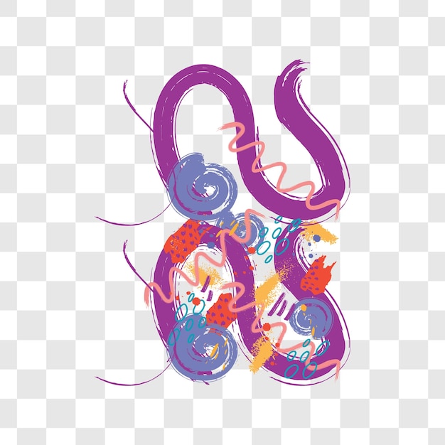 dibujos de flores y hojas de árboles en un fondo transparente