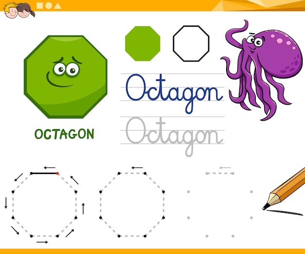dibujos geométricos básicos de octágono