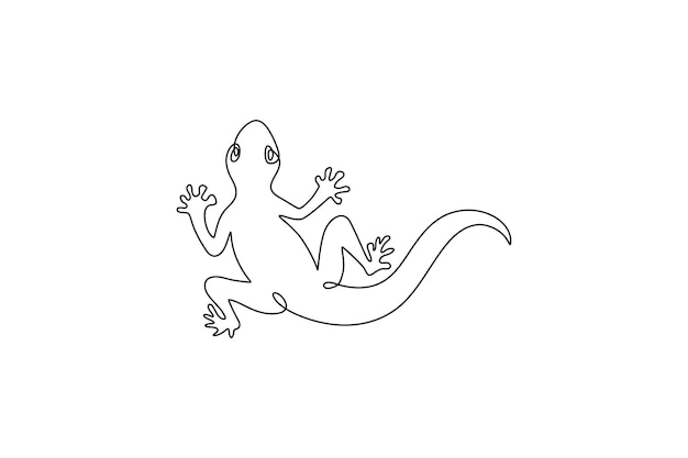 Dibujos de líneas de un geco