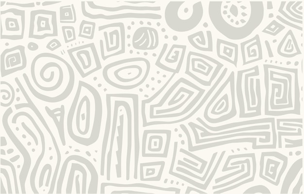 Dibujos de líneas grises de formas orgánicas de fondo