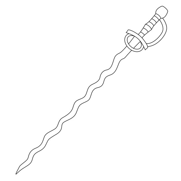 Dibujos de líneas de un rapier