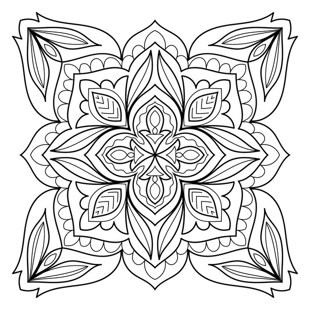 Dibujos de mandalas decorativos para colorear para adultos