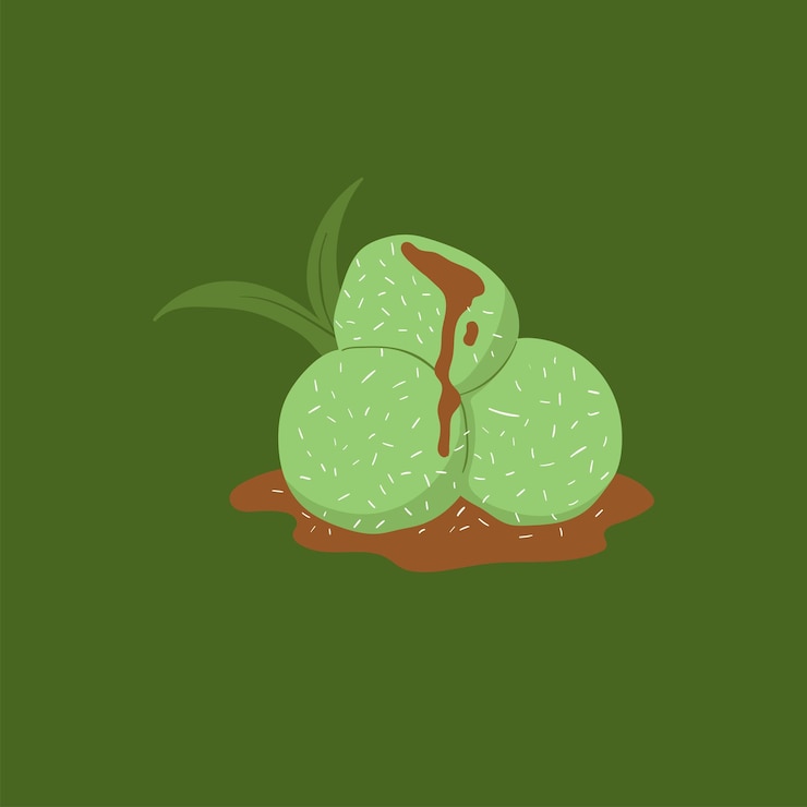 Vector dibujos a mano de la comida indonesia