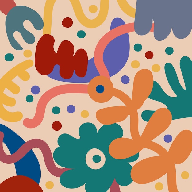 Dibujos a mano de la naturaleza Contexto abstracto para las redes sociales