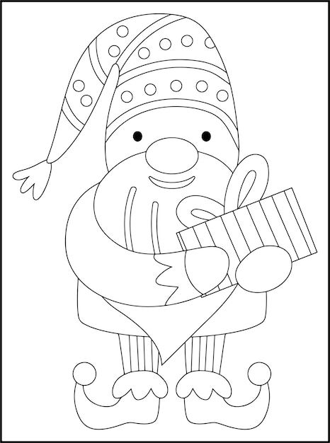 Vector dibujos de navidad para colorear para niños