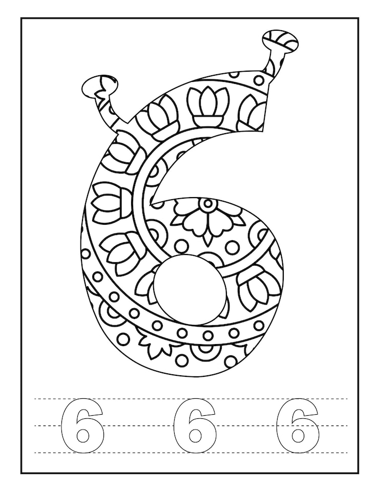 Vector dibujos de números de mandalas para colorear