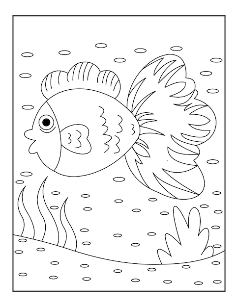 Dibujos de peces para colorear para niños