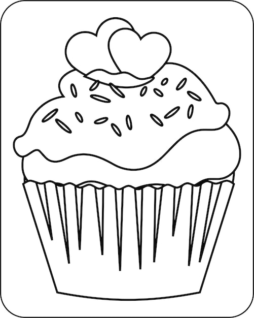 Dibujos de postres para colorear para niños