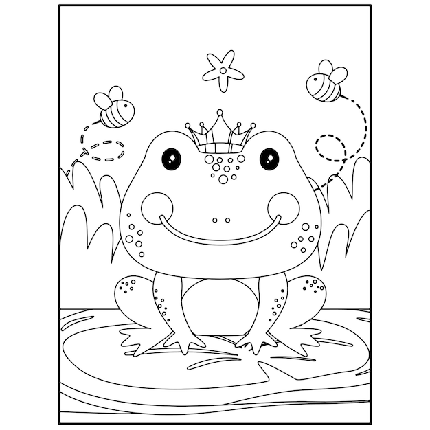 Dibujos de ranas para colorear para niños