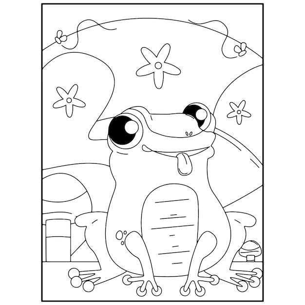 Dibujos de ranas para colorear para niños