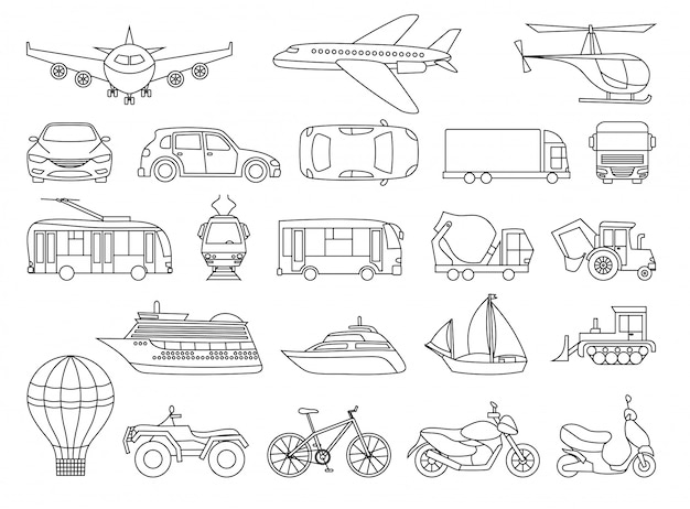 Dibujos de toy transport set para colorear