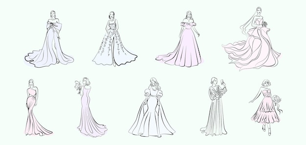 Dibujos de vestidos de novia