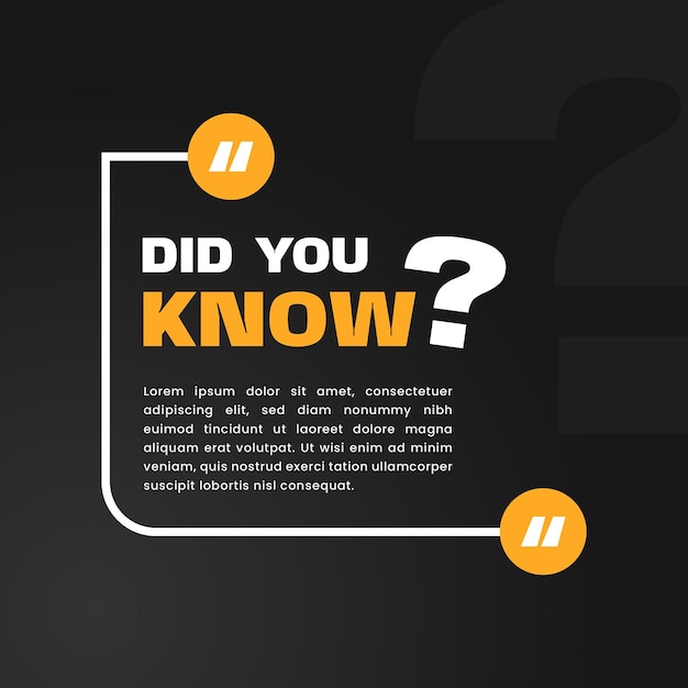 Did You Know Social Post