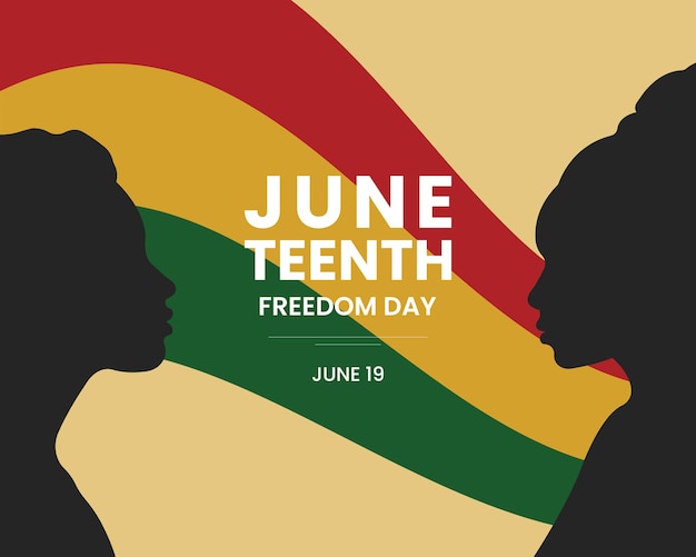 Diecinueve de junio Día de la Libertad Día de la Liberación Día de la Emancipación Ilustración vectorial