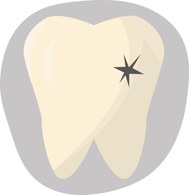 Diente afectado por caries Enfermedades de los dientes Ilustración vectorial de alta calidad