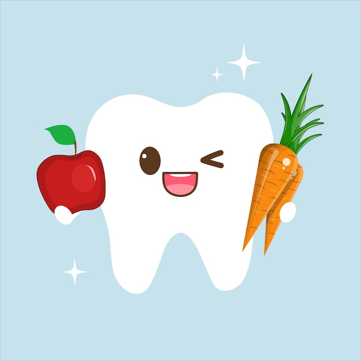 Vector un diente feliz y saludable
