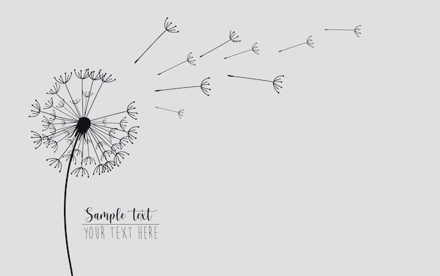 Diente de león de flor silvestre en un estilo vectorial aislado Flor vectorial para envolver la textura de fondo