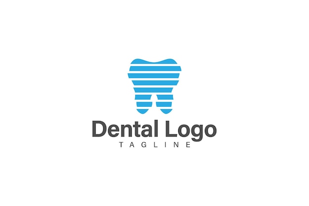 Diente roto o vector de diseño de logotipo dental