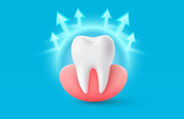 Dientes con flechas de protección alrededor de la ilustración del vector del diente