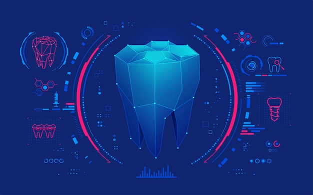 Vector los dientes médicos