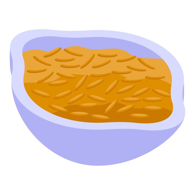 Dieta ayurvédica icono de trigo vector isométrico Estilo de vida de comida Cocina holística