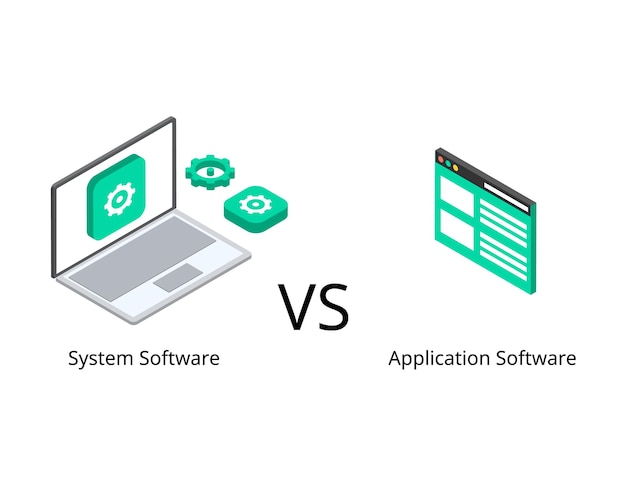 Diferencia entre el software de aplicación y el software del sistema operativo