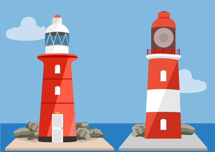 Vector diferente tipo de vector de faro