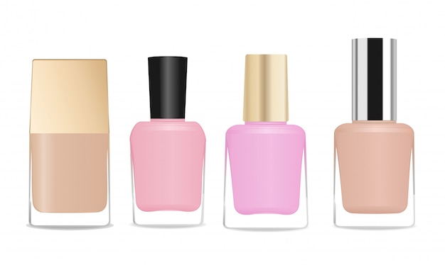 Diferentes botellas de esmalte de uñas.