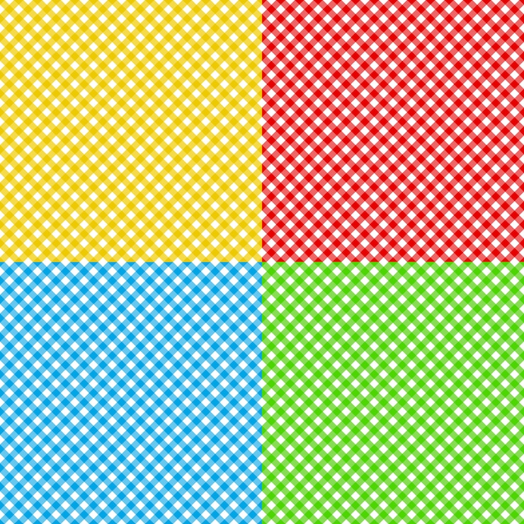 Vector diferentes colores marcada tela mantel textura de patrones sin fisuras