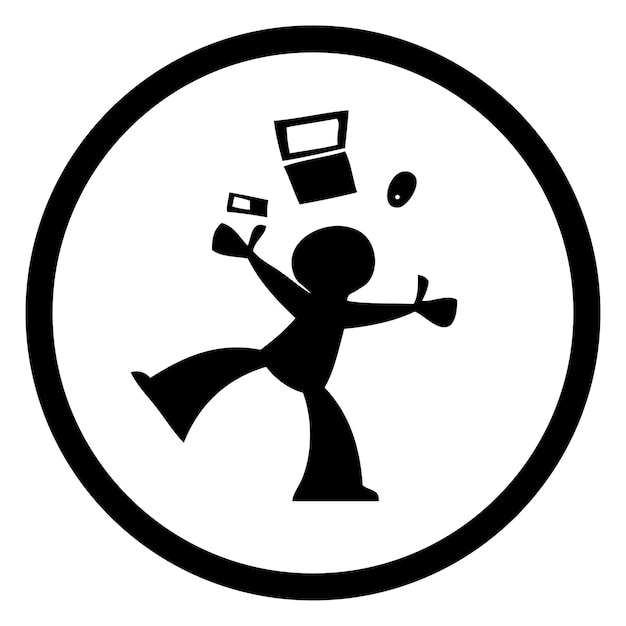 Diferentes diseños de stickman