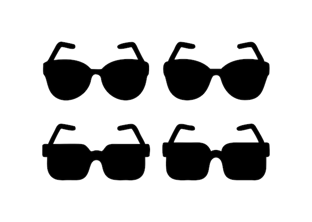 Diferentes estilos de gafas de sol negras