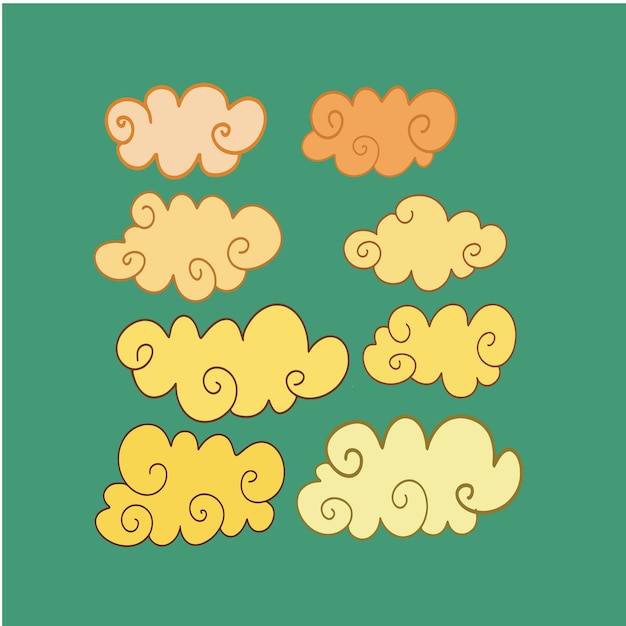diferentes formas de formas de nubes