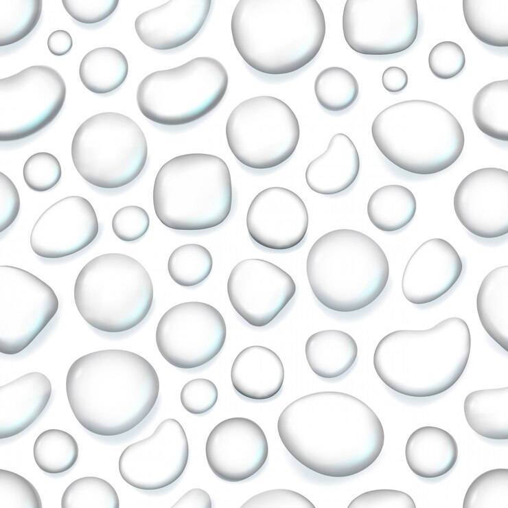 Vector diferentes gotas de agua vector fondo transparente. elementos líquidos transparentes