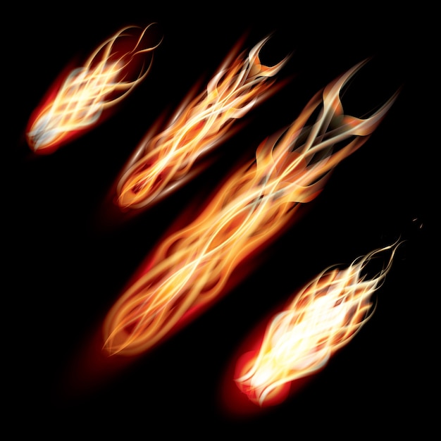 Diferentes meteoros y cometas.